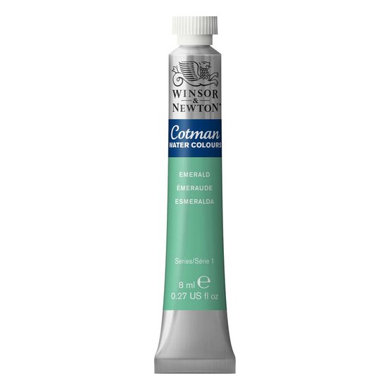 Winsor & Newton Emerald Cotman Watercolour Tube 8ml  image number 1