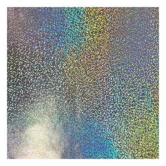 Silver Hologram Foil Fabric by the Metre image number 2