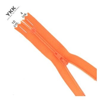 YKK Orange Dress and Skirt Zip 10cm