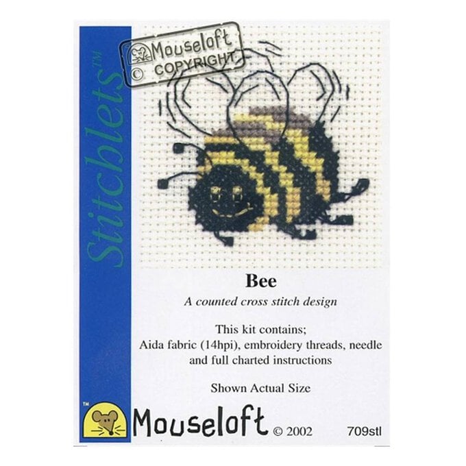 Mouseloft Stitchlets Bee Cross Stitch Kit image number 1
