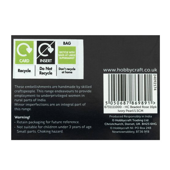 Ivory Pearl Micro Rose Flowers 16 Pack image number 4