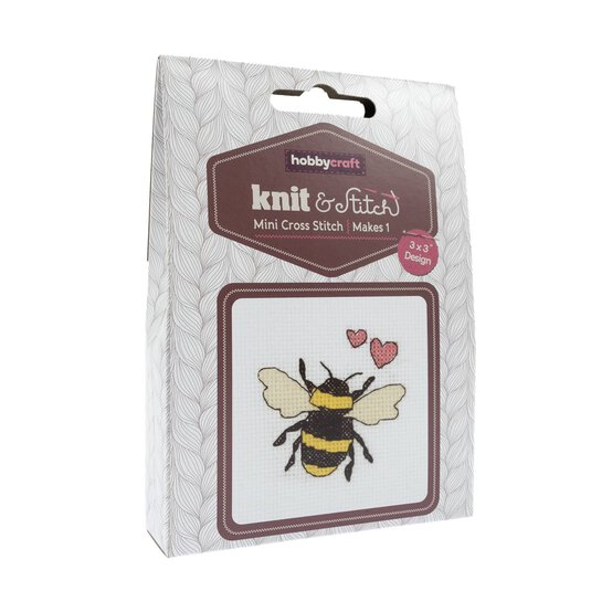 Bees Mini Cross Stitch Kit image number 1