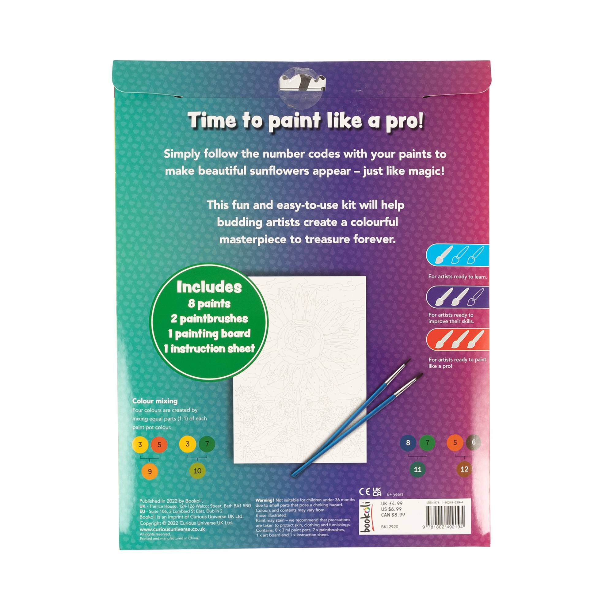 Flowers Paint by Numbers Hobbycraft