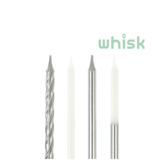 Whisk Silver Metallic Candles 24 Pack image number 1