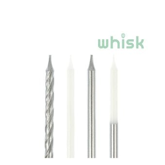 Whisk Silver Metallic Candles 24 Pack