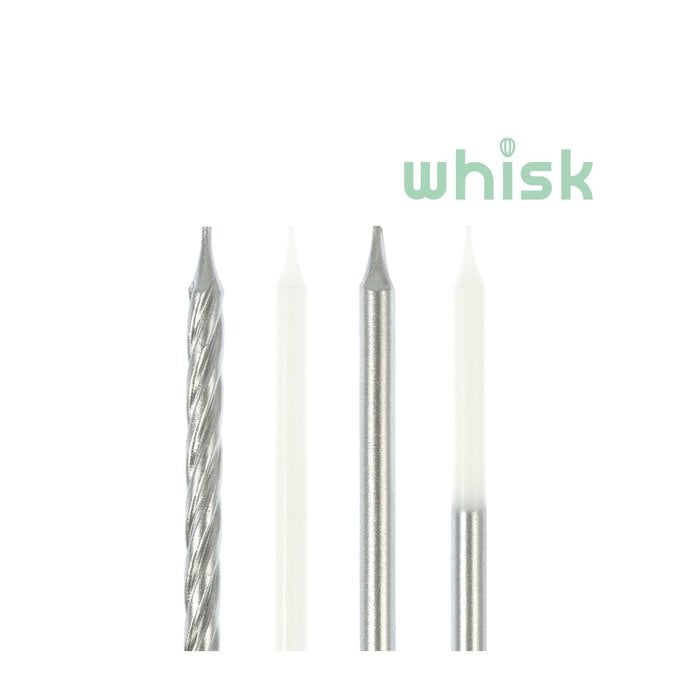 Whisk Silver Metallic Candles 24 Pack image number 1