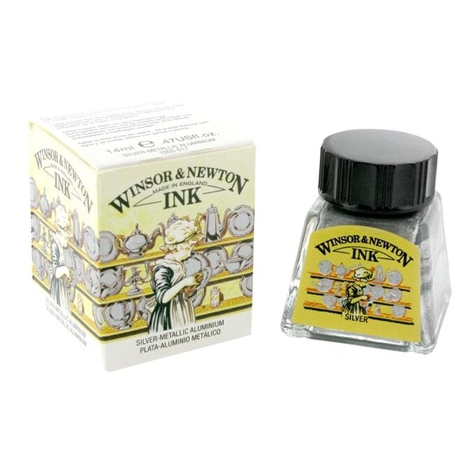 Winsor & Newton Silver Drawing Ink 14ml image number 1