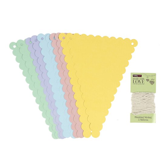 Pastel Scalloped Edge Bunting 5m image number 2