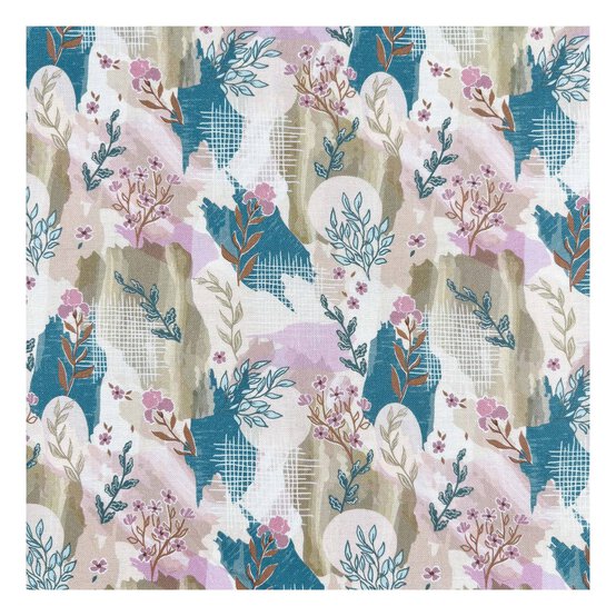 Vintage Haze Torn and Blooming Cotton Fabric by the Metre image number 2