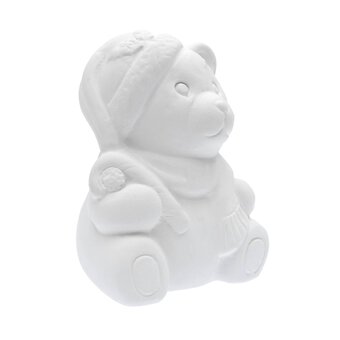 Ceramic Christmas Bear 12cm 