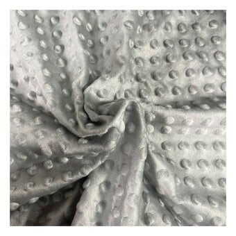 Grey Soft Dimple Fleece Fabric by the Metre