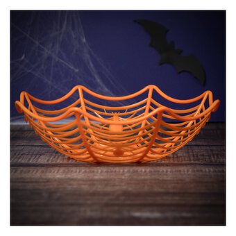 Orange Spider Web Basket 27cm