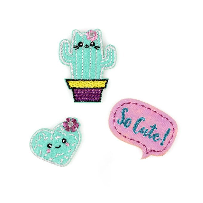 Cactus Iron-On Patches 3 Pack image number 1