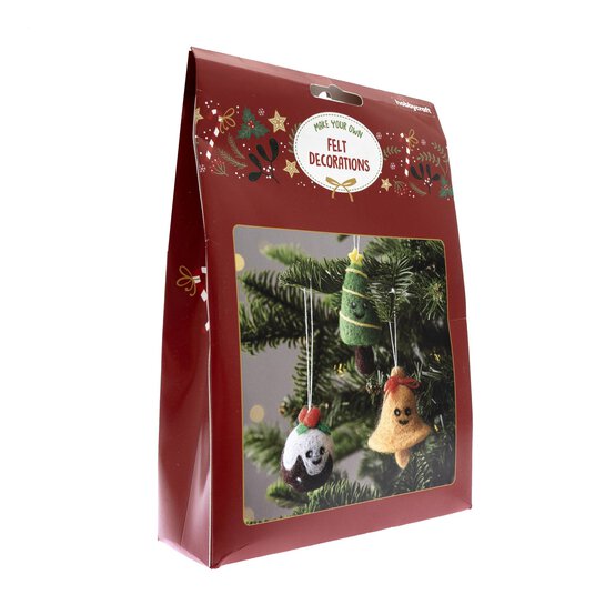 Make Your Own Felt Christmas Decorations Kit 3 Pack image number 3