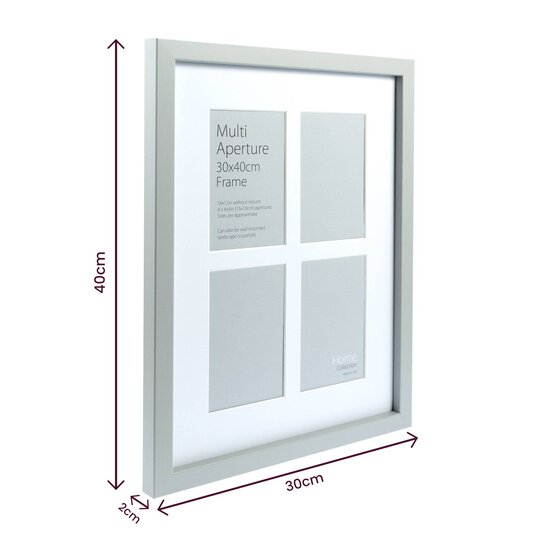 Grey Multi Aperture Frame 30cm x 40cm image number 4