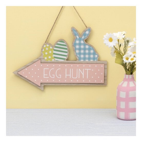 Egg Hunt Sign 26.5cm image number 1