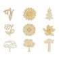 Decorate Your Own Flower and Tree Wooden Shapes 9 Pack image number 3