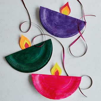 How to Make Paper Plate Diwali Lamps