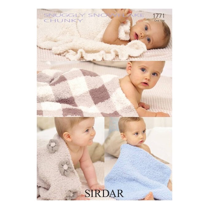 Sirdar Snowflake Chunky Blankets Digital Pattern 1771 image number 1