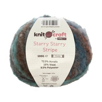 Knitcraft Midnight Lagoon Starry Starry Stripe 100g