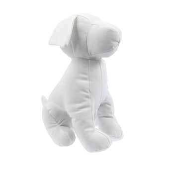 Canvas Sitting Dog 27cm