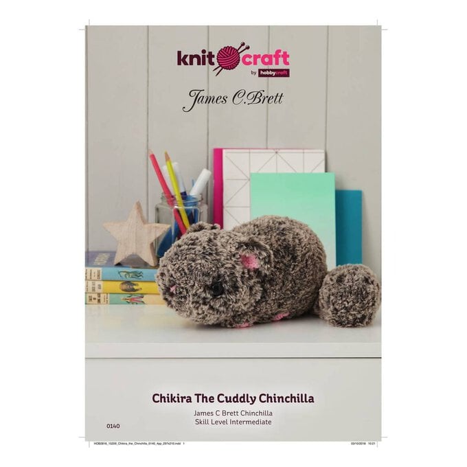 Knitcraft Chikira the Cuddly Chinchilla Digital Pattern 0140 image number 1