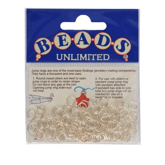 Beads Unlimited Silver Plated Jump Rings 7mm 120 Pack image number 2