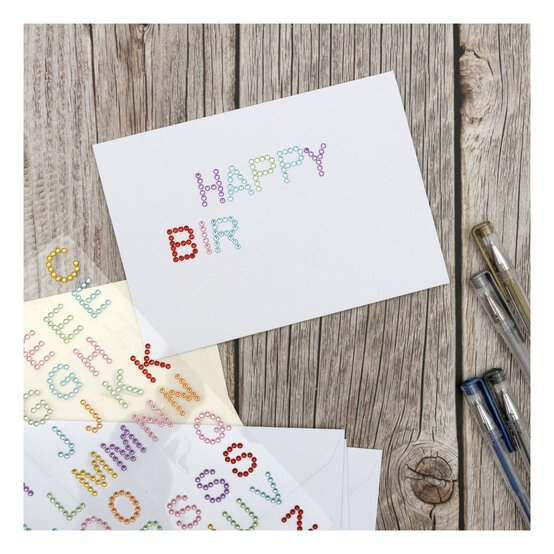 Rainbow Gem Alphabet Stickers image number 2