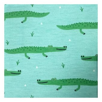 Crocodiles Cotton Spandex Jersey Fabric by the Metre