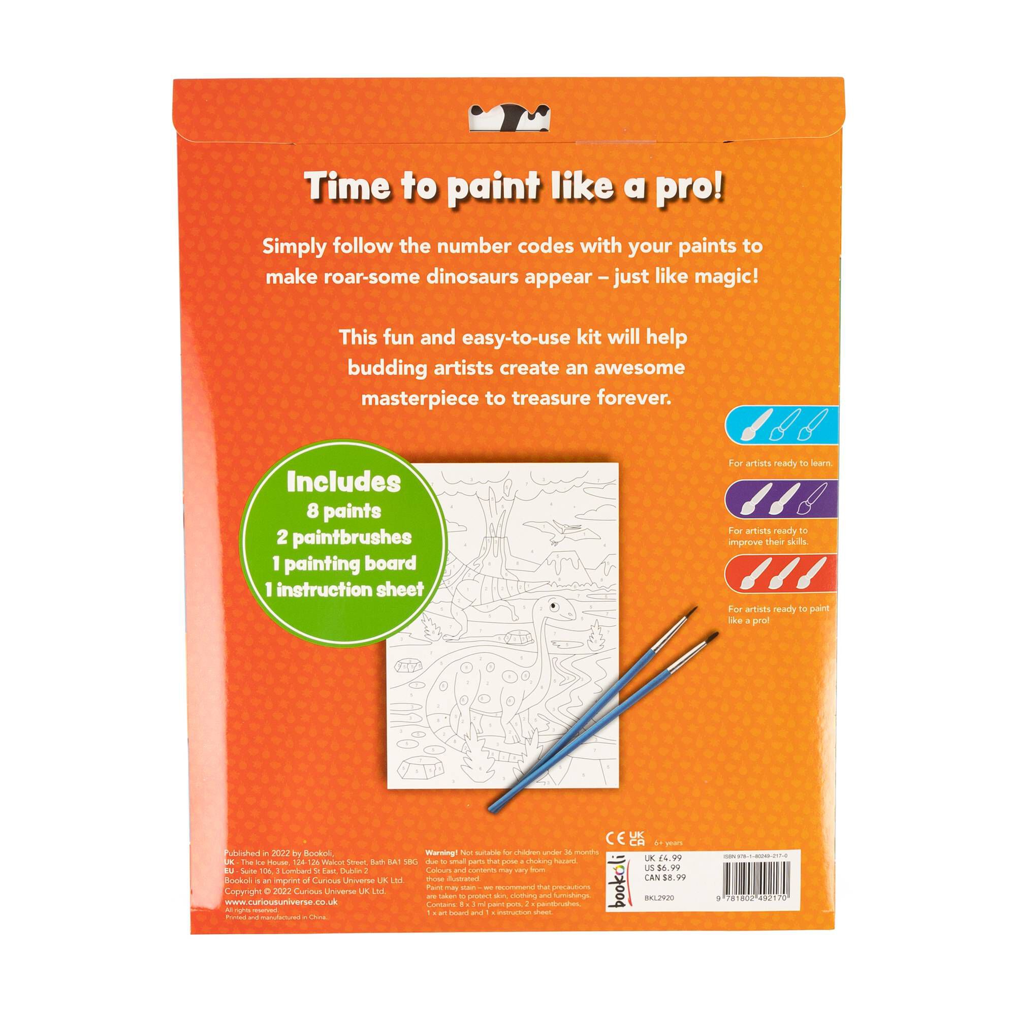 Dinosaur Paint by Numbers Hobbycraft