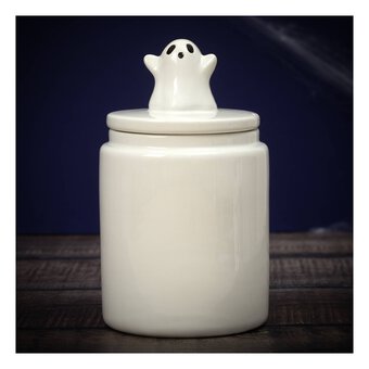 Ceramic Ghost Lid Jar 18.5cm