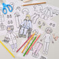 Free Paper Doll Colouring Sheets image number 1