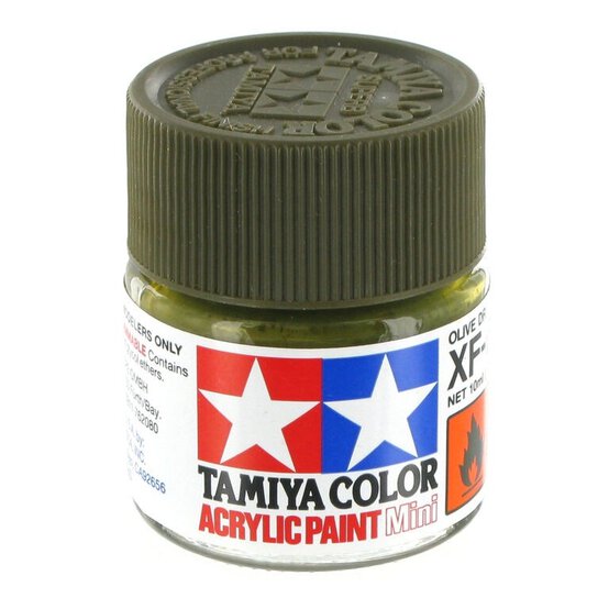 Tamiya Colour Acrylic Paint XF-62 Olive Drab 10ml image number 1
