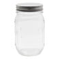 Fresh Embossed Clear Glass Jar 490ml image number 1