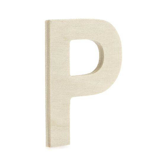 Small Wooden Letter P 6.5cm  image number 1