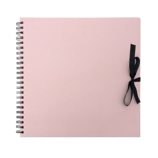 Spiral Bound Pastel Pink Scrapbook 12 x 12 Inches image number 1