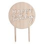Ginger Ray Wooden Happy Birthday Cake Topper image number 1