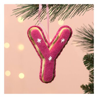 Hanging Felt Letter Y Decoration