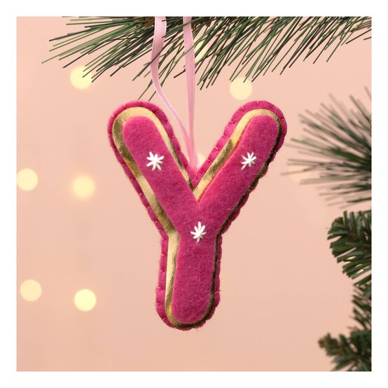 Hanging Felt Letter Y Decoration image number 1