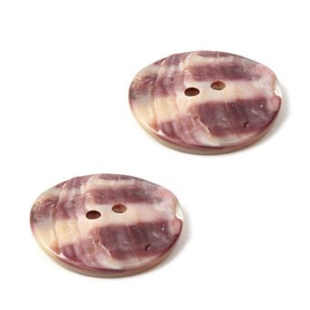 Hemline Natural Shell Mother of Pearl Button 2 Pack