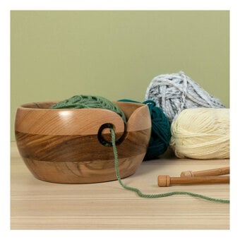 Wooden yarn bowl