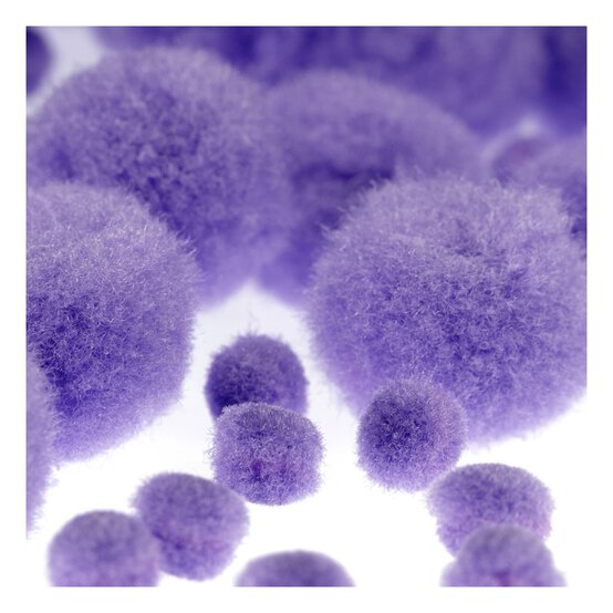 Lilac Pom Poms 60 Pack image number 3