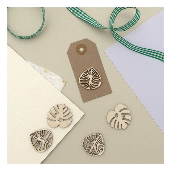 Palm Leaf Wooden Toppers 12 Pack image number 2