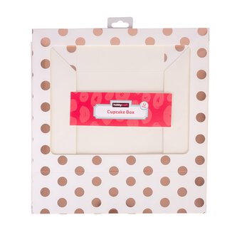 Anniversary House 24-Pack Rose Gold Polka Dot Treat Boxes - 7.5x16x16cm Cookie & Brownie Boxes, Easy Assemble-809477