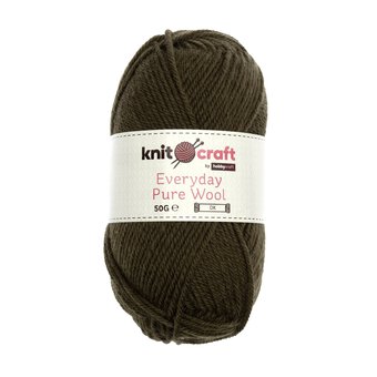 Knitcraft Khaki Everyday Pure Wool DK 50g