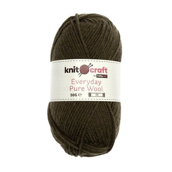 Knitcraft Khaki Everyday Pure Wool DK 50g image number 1