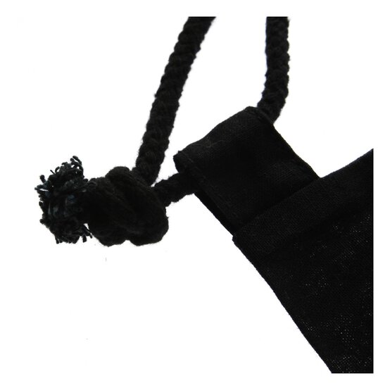 Black Cotton Drawstring Bag image number 4