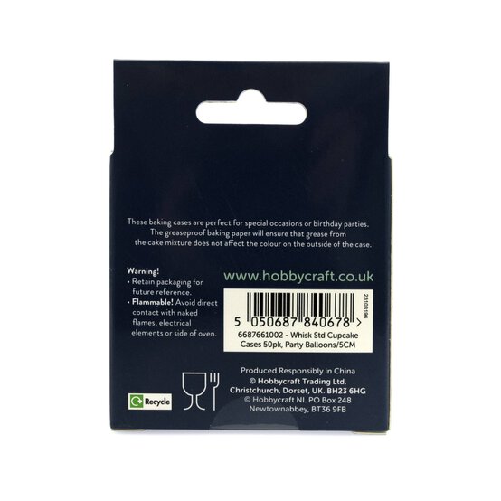 Whisk Party Balloon Cupcake Cases 50 Pack image number 5