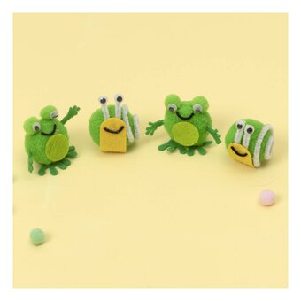 Felt Frog Embellishments 4 Pack 