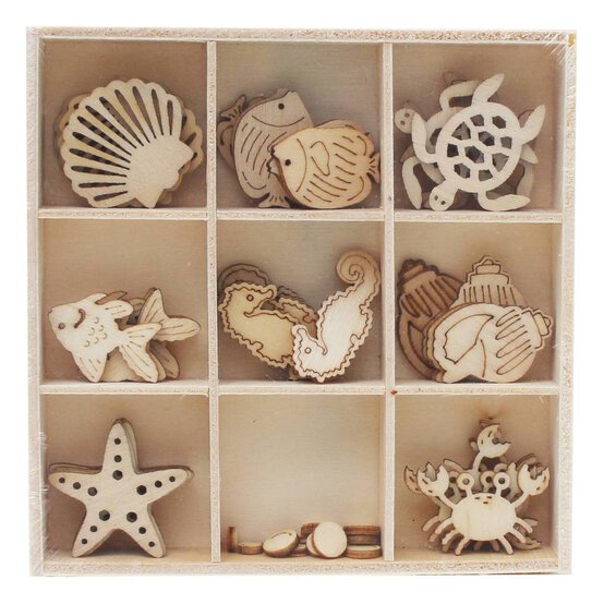 Sealife Wooden Embellishments 45 Pack image number 2